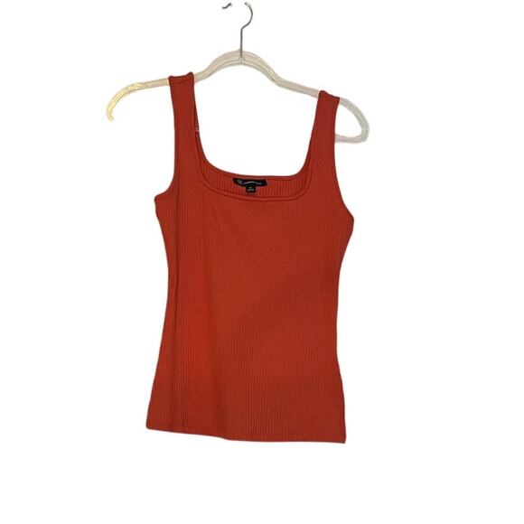 INC Coral Ribbed Boxy Tank M - Picture 3 of 4